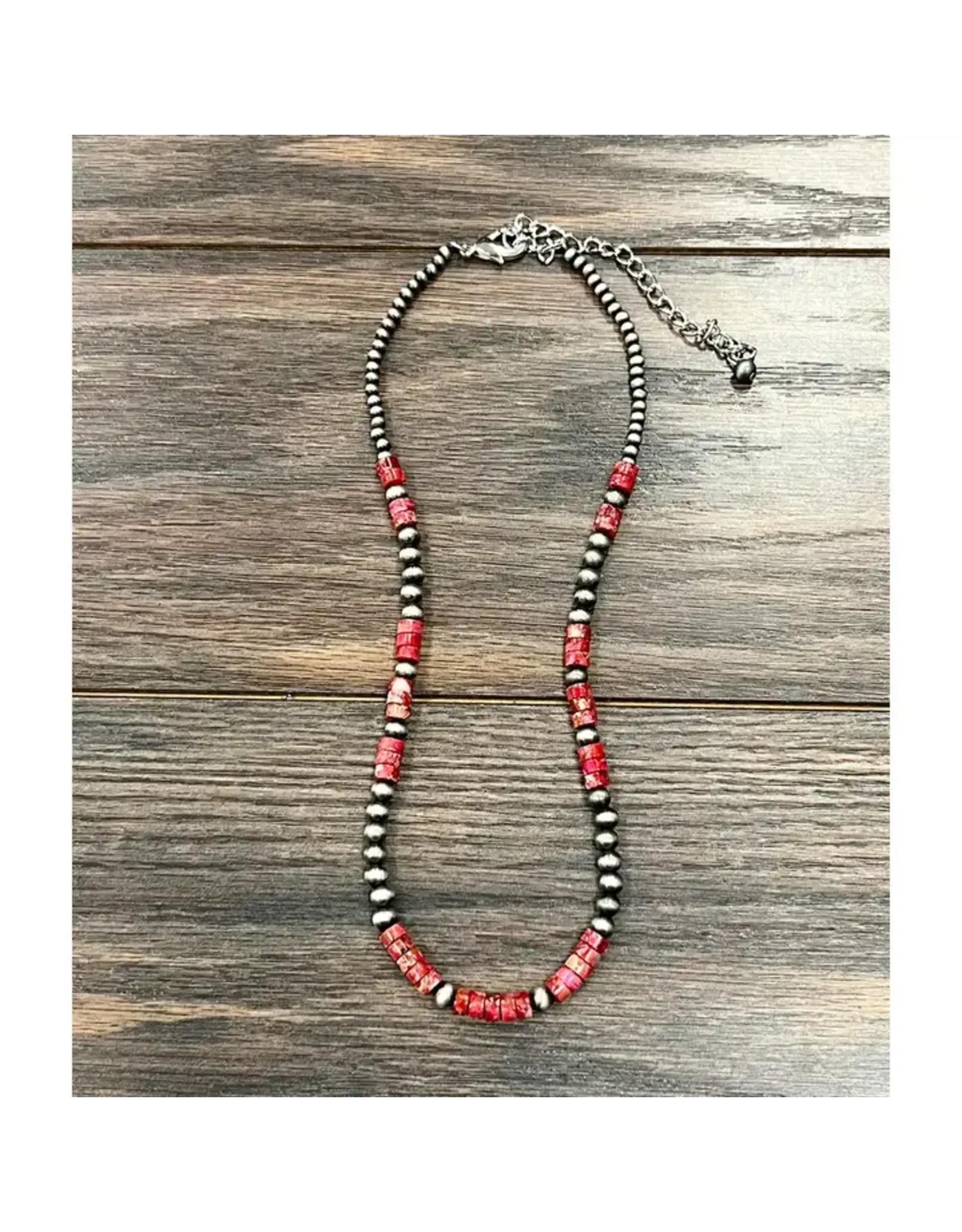NECKLACE NAVAJO PEARL 18" RONDELLE GEMSTONE
