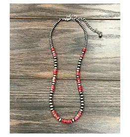 NECKLACE NAVAJO PEARL 18" RONDELLE GEMSTONE
