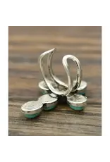 RING CROSS TURQUOISE 1.5"
