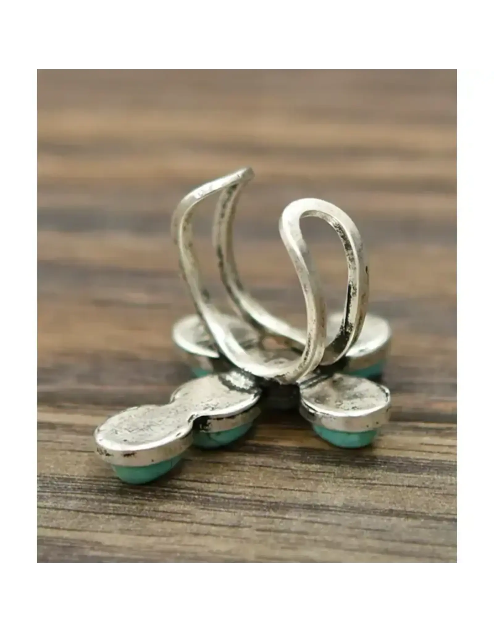 RING CROSS TURQUOISE 1.5"