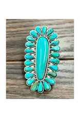 RING BIG TUQUOISE CONCHO OBLONG