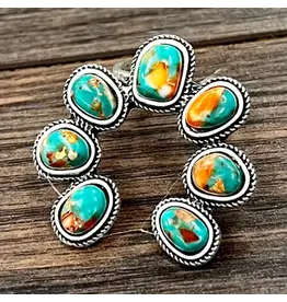RING LARGE 1.5" SQUASH TURQUOISE GEMSTONE