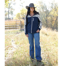 CINCH HOODIE WMS CINCH BONDED NAVY AZTEC