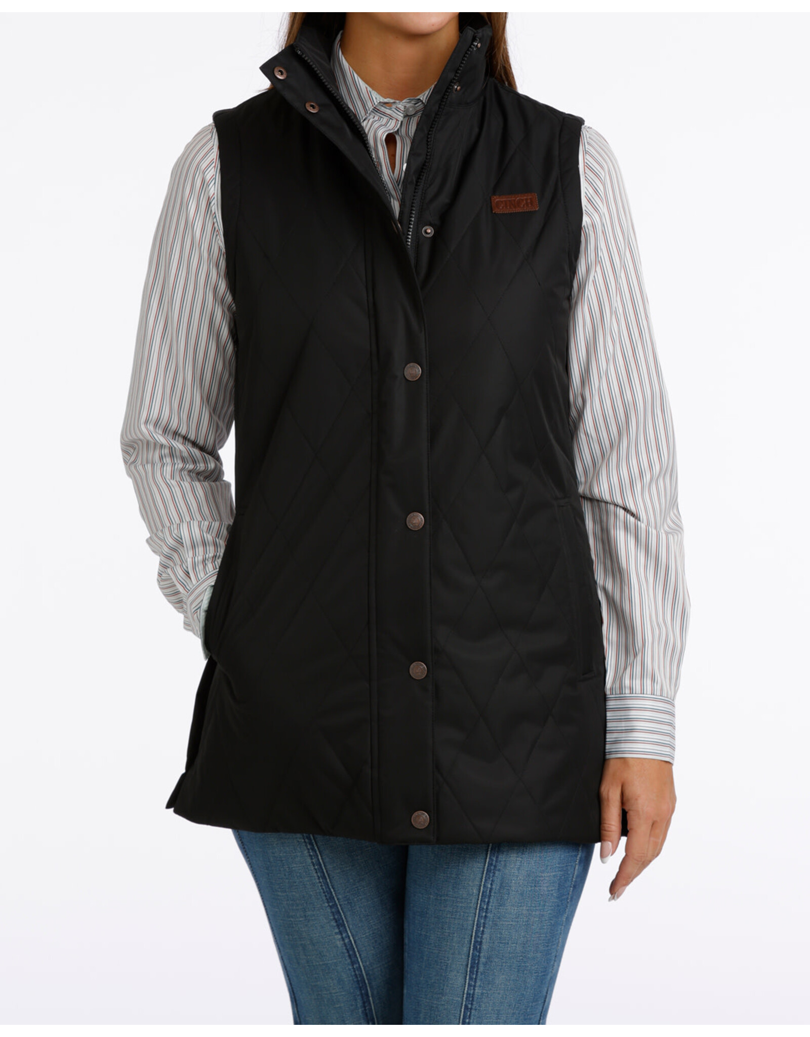 VEST WMS CINCH BARN LONG BLACK