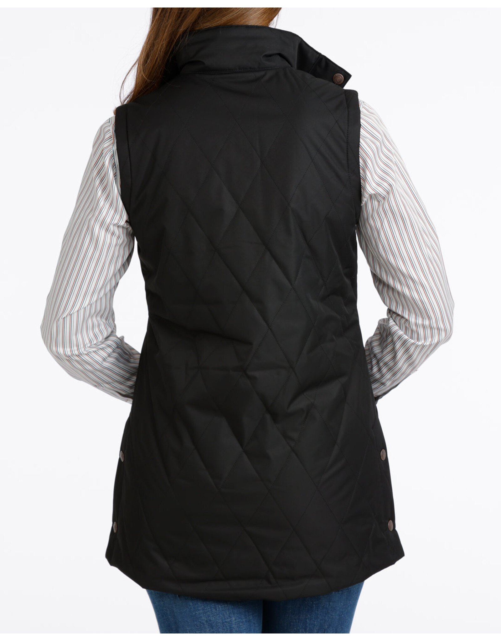 VEST WMS CINCH BARN LONG BLACK