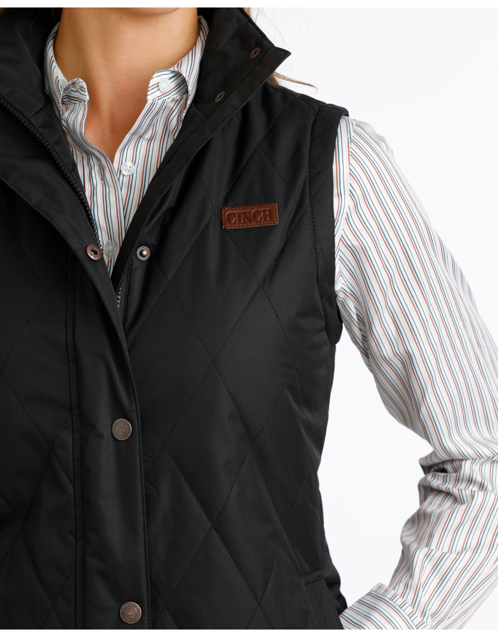 VEST WMS CINCH BARN LONG BLACK