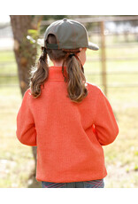 PULLOVER GIRLS CUREL 1/4 ZIP CORAL