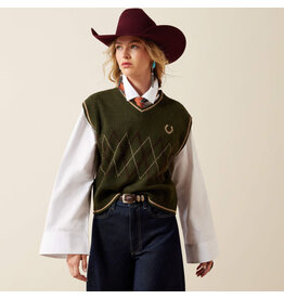 SWEATER VEST ARIAT WMS WICHITA IVY GREEN