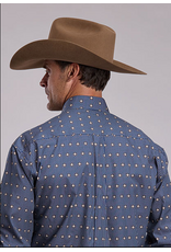 STETSON SHIRT STETSON MNS LS DOTTED LINE BLUE