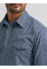 SHIRT MNS WRANGLER 20X  NAVY BLUE DICE