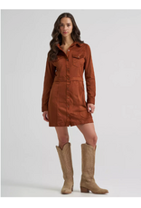 DRESS WMS WRANGLER SNAP BROWN SUEDE