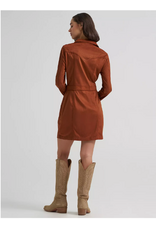 DRESS WMS WRANGLER SNAP BROWN SUEDE