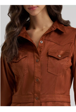 DRESS WMS WRANGLER SNAP BROWN SUEDE