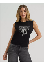 SWEATER VEST WMS WRANGLER BLACK BOOT STITCH