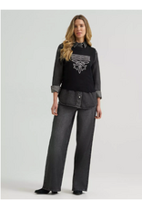 SWEATER VEST WMS WRANGLER BLACK BOOT STITCH