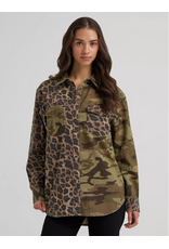 SHIRT WMS WRANGLER MIXED PATTERN CAMO & CHEETAH