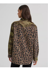 SHIRT WMS WRANGLER MIXED PATTERN CAMO & CHEETAH