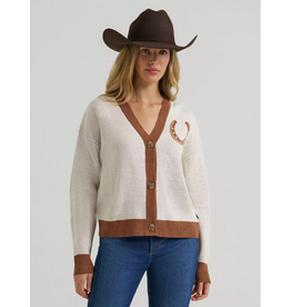 CARDIGAN WMS WRANGLER HORSESHOE CREAM