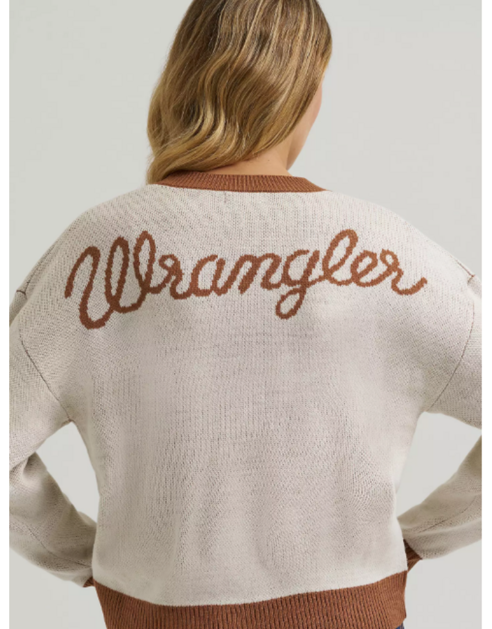 CARDIGAN WMS WRANGLER HORSESHOE CREAM