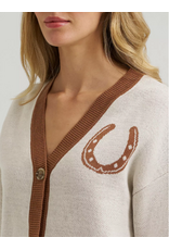 CARDIGAN WMS WRANGLER HORSESHOE CREAM