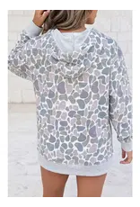 PULLOVER HOODIE WMS CAMOUFLAGE PRINT 1/4 ZIP
