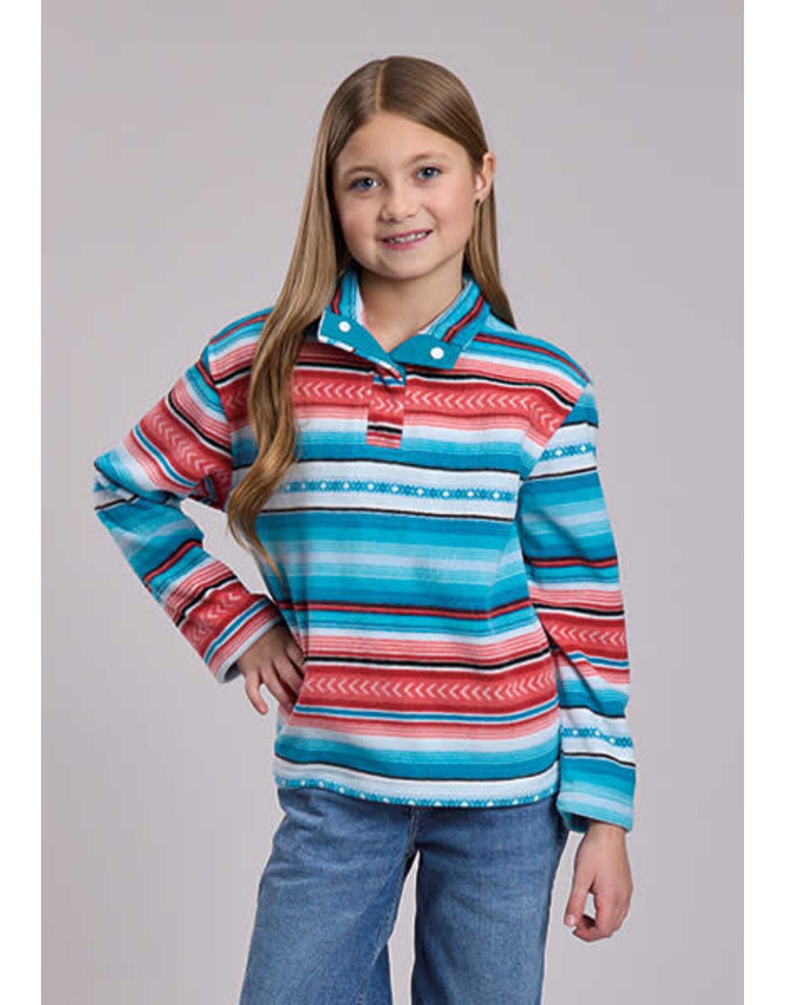 ROPER PULLOVER GIRLS ROPER COLORFUL OMBRE STRIPE