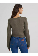 SWEATER WMS WRANGLER GREEN HORSE