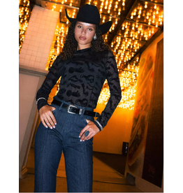 MESH SHIRT WMS WRANGLER BLACK SPUR