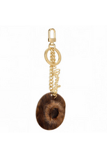 BAG CHARM WESTERN COWHIDE COWBOY HAT
