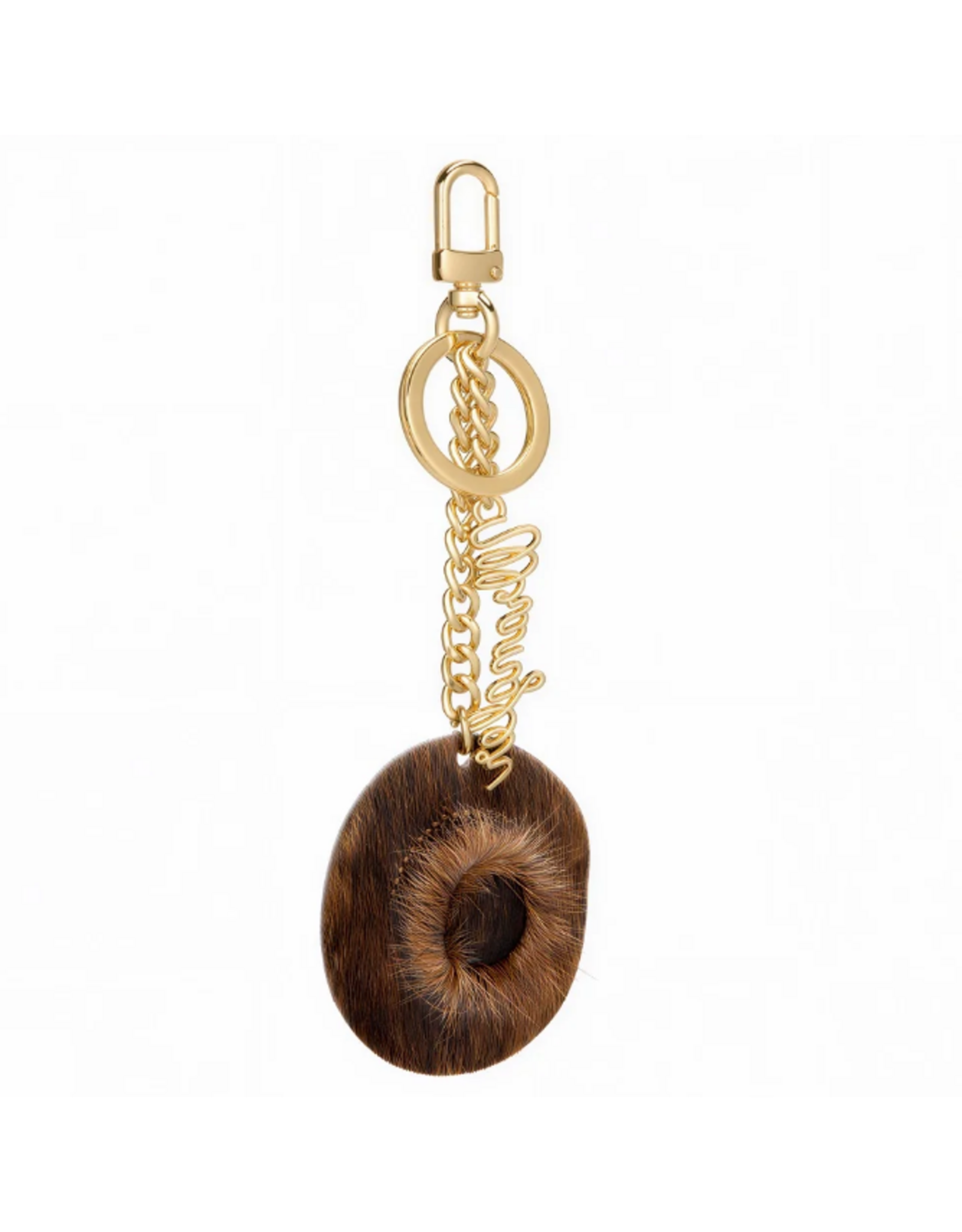 BAG CHARM WESTERN COWHIDE COWBOY HAT