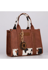 BAG CHARM WESTERN COWHIDE COWBOY HAT