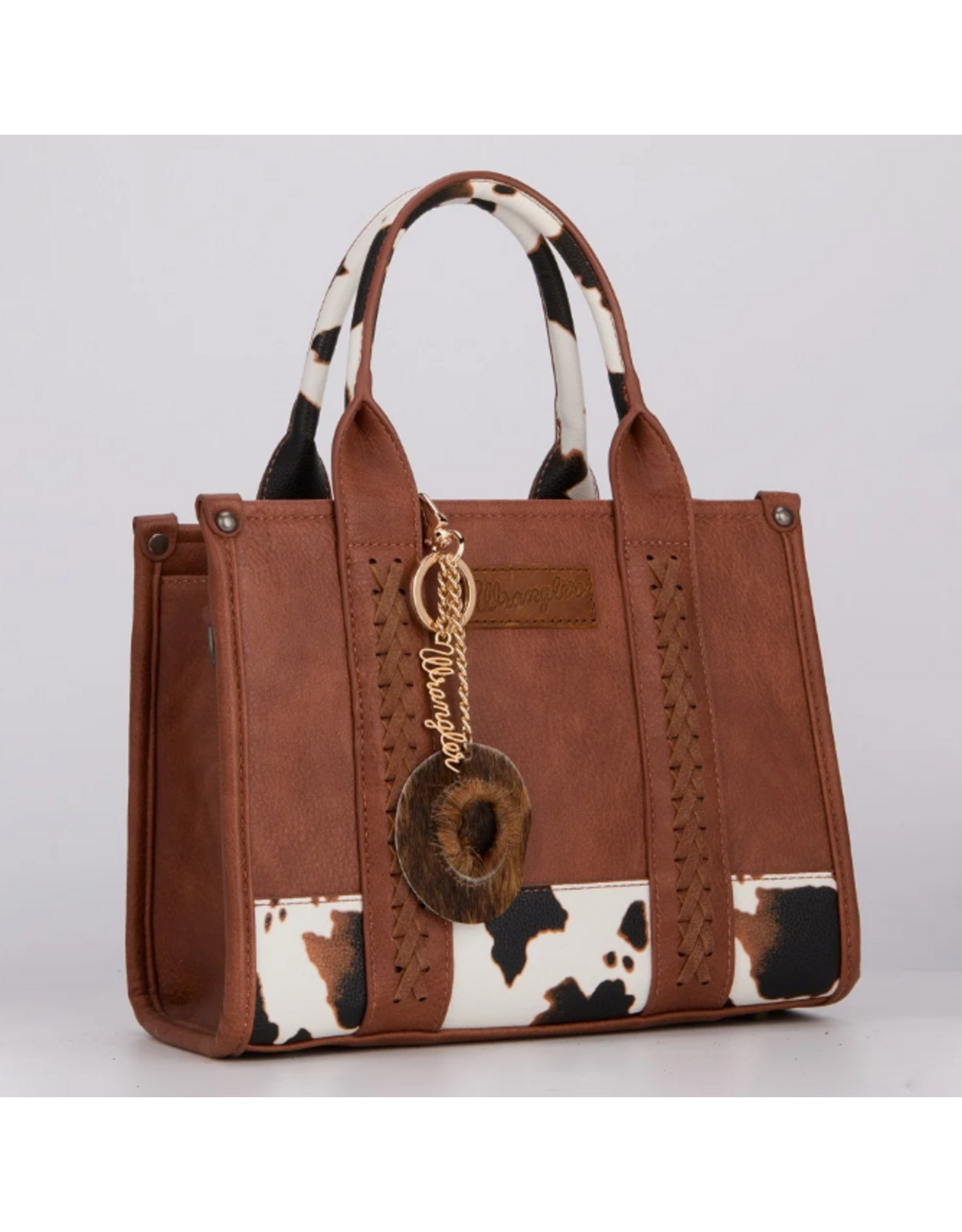 BAG CHARM WESTERN COWHIDE COWBOY HAT