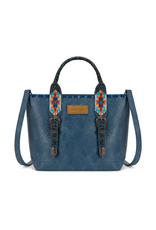 PURSE CROSSBODY WRANGLER TOTE NAVY AND AZTEC