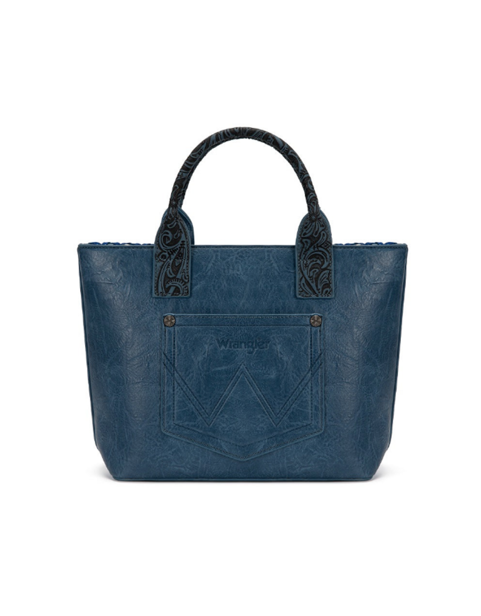 PURSE CROSSBODY WRANGLER TOTE NAVY AND AZTEC