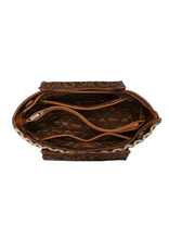 PURSE CROSSBODY WRANGLER TOTE LEATHER, AZTEC HANDLES