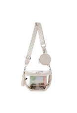 CLEAR PURSE CROSSBODY WRANGLER BAG SET TAN