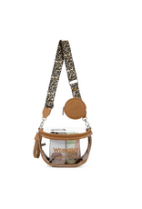 CLEAR BAG PURSE WRANGLER CHEETAH PRINT