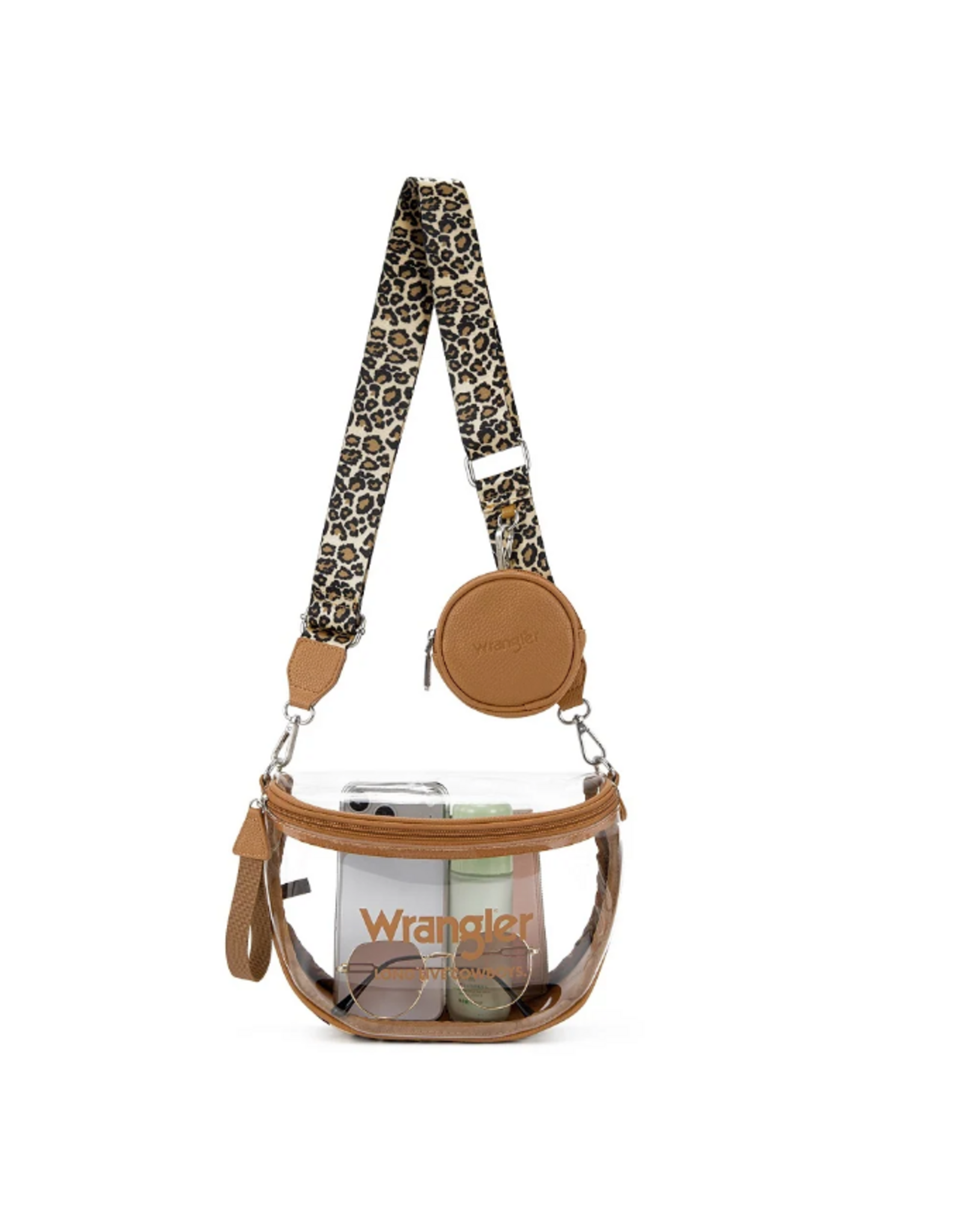 CLEAR BAG PURSE WRANGLER CHEETAH PRINT