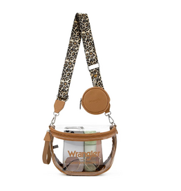 CLEAR BAG PURSE WRANGLER CHEETAH PRINT