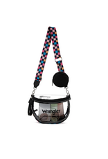 CLEAR PURSE CROSSBODY WRANGLER MULTICOLOR CHECKERED