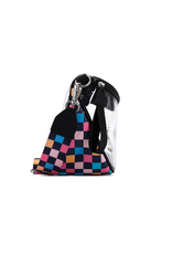 CLEAR PURSE CROSSBODY WRANGLER MULTICOLOR CHECKERED