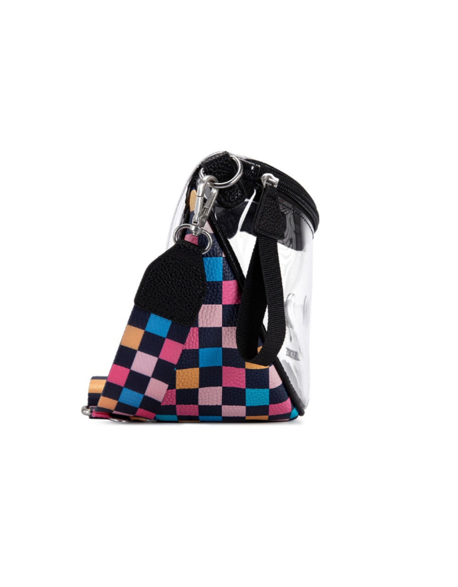 CLEAR PURSE CROSSBODY WRANGLER MULTICOLOR CHECKERED