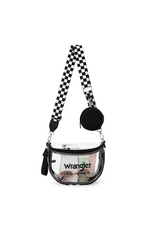 CLEAR PURSE CROSSBODY WRANGLER  CHECKERED