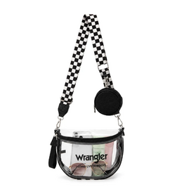 CLEAR PURSE CROSSBODY WRANGLER  CHECKERED