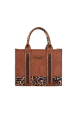 CROSSBODY PURSE WRANGLER LEATHER LEOPARD PRINT