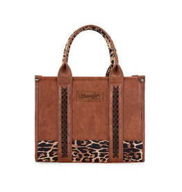 CROSSBODY PURSE WRANGLER LEATHER LEOPARD PRINT