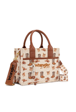 PURSE CROSSBODY WRANGLER CREAM WITH BOOTS