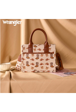 PURSE CROSSBODY WRANGLER CREAM WITH BOOTS