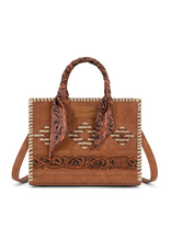 PURSE CROSSBODY WRANGLER WHIPSTITCH AZTEC LEATHER