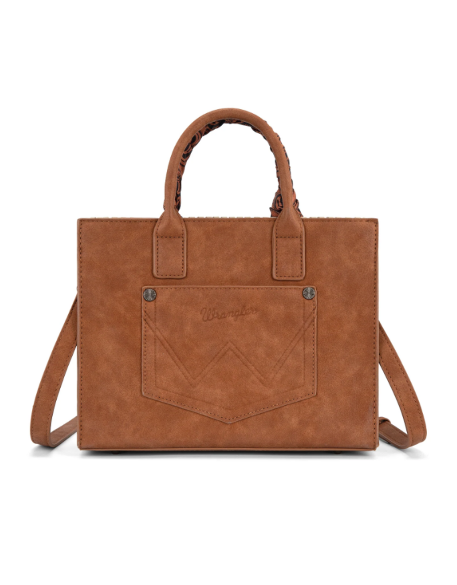 PURSE CROSSBODY WRANGLER WHIPSTITCH AZTEC LEATHER